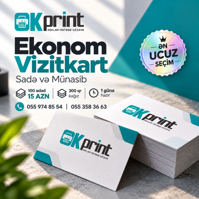 Ekonom vizitkart, Ucuz vizitka, ucuz vizitkart. Vizitka sifarişi, vizitkartlar