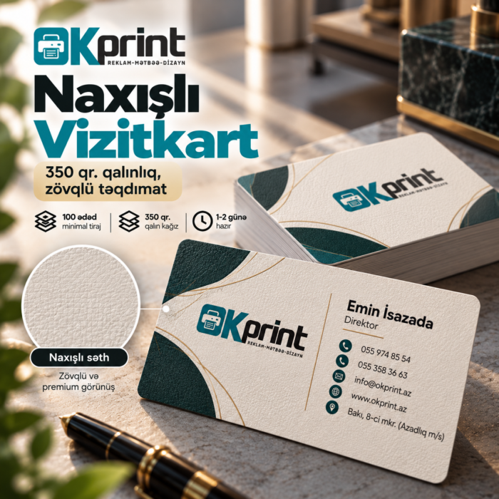 Naxışlı vizitkart, Ucuz vizitka, ucuz vizitkart. Vizitka sifarişi, vizitkartlar. Keyfiyyətli vizitkartr. Premium vizitka