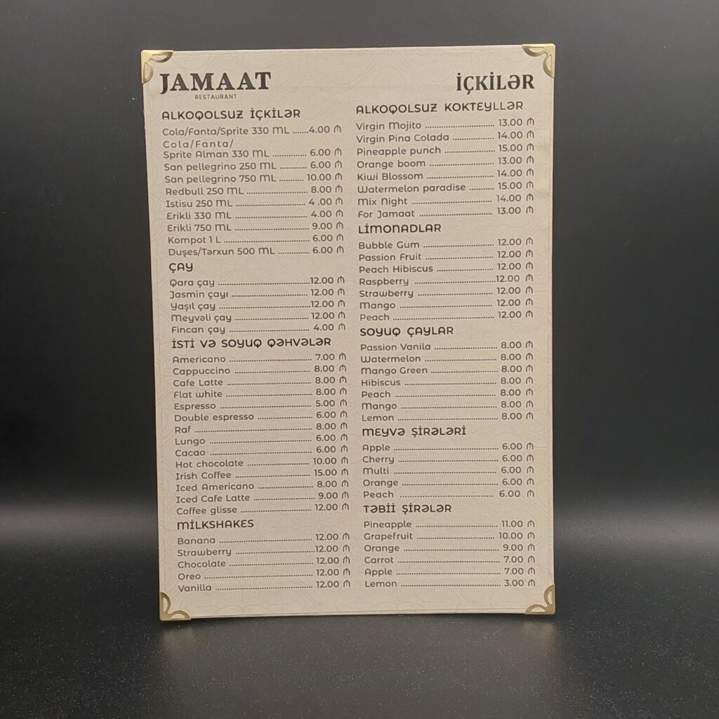 menyu çapı, karton menyu, sərt menyu, menyular, menyu sifarişi, menu çapı, menu